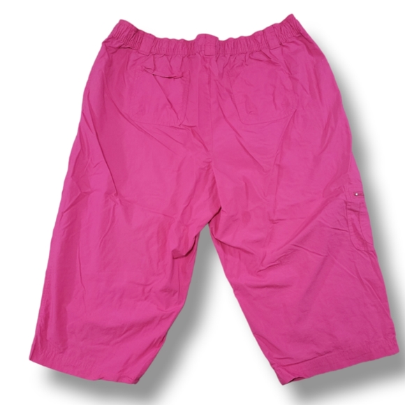 Just My Size Pants Size 1X Relax Fit Womens Plus Size JMS Capri Pants Cargo - Picture 3 of 6